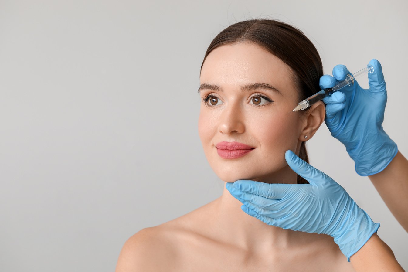 Young Woman Receiving Filler Injection